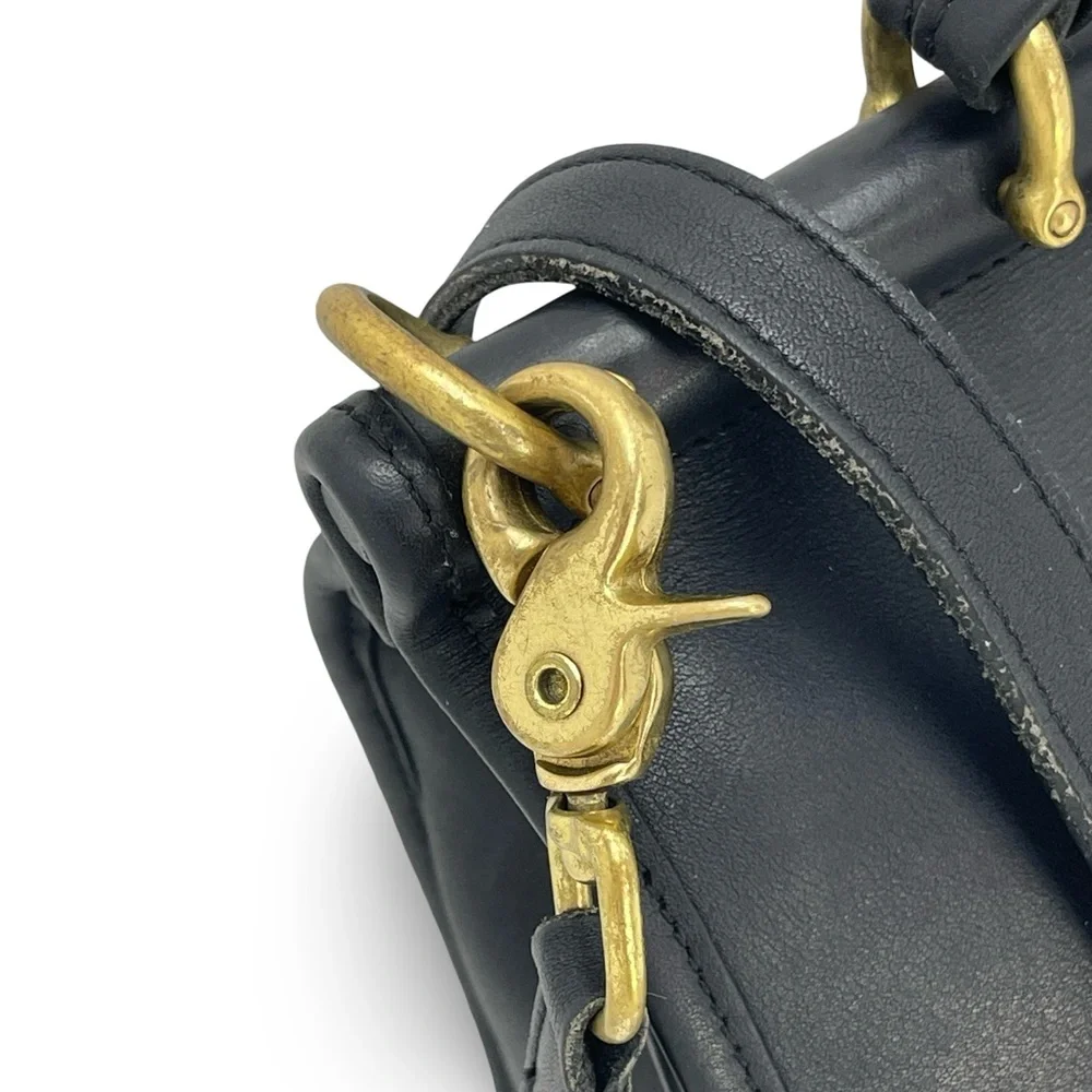 🛎️ Coach Willis Vintage Turnlock Crossbody Bag L2P-9927 in Black! - Picture 3 of 16